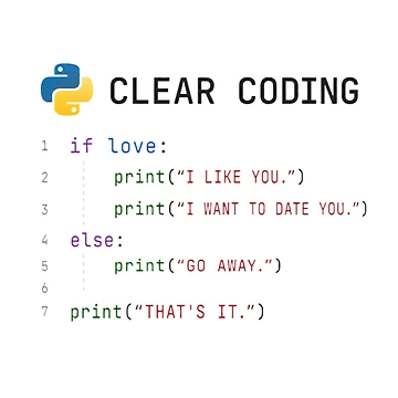 Artwork thumbnail, Clear Coding — Love Explained in Python by flashARTstudio