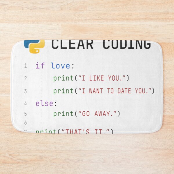 Item preview, Clear Coding — Love Explained in Python designed and sold by flashARTstudio.