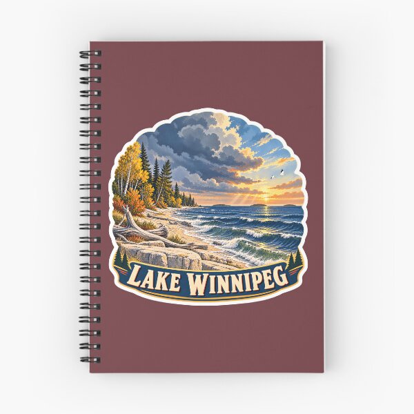 Item preview, Lake Winnipeg Vintage Canadian Prairie Shoreline Travel Print designed and sold by PinUpPizzazz.