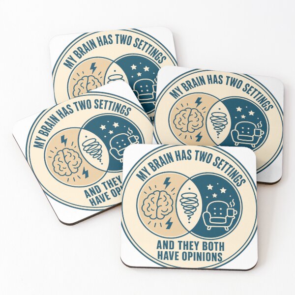 Item preview, My brain has two settings neurodivergent seal designed and sold by BoosterShop.