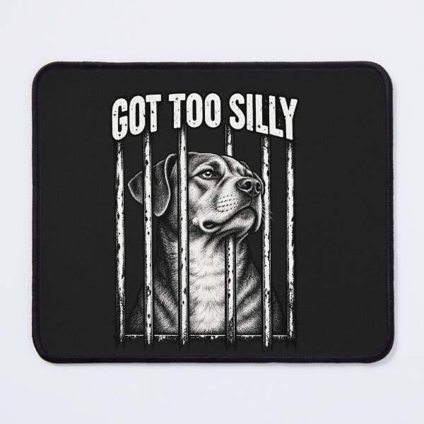 Item preview, Got Too Silly Dog Behind Bars Vintage Graphic designed and sold by Lozarux.