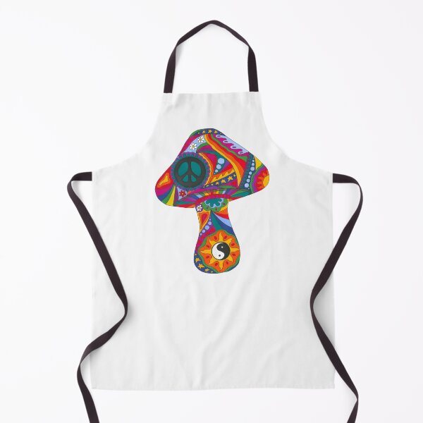 Item preview, Rainbow Psychedelic Mushroom – White Retro Hippie Design designed and sold by Kellie Espie Art.