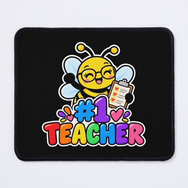 Item preview, #1 teacher bumble bee rainbow education learn designed and sold by OCD_JESSICA.