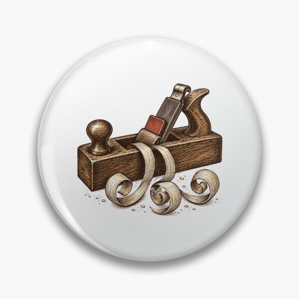 Item preview, woodworking hand plane with curling wood shavings designed and sold by PatriciaAnn12.