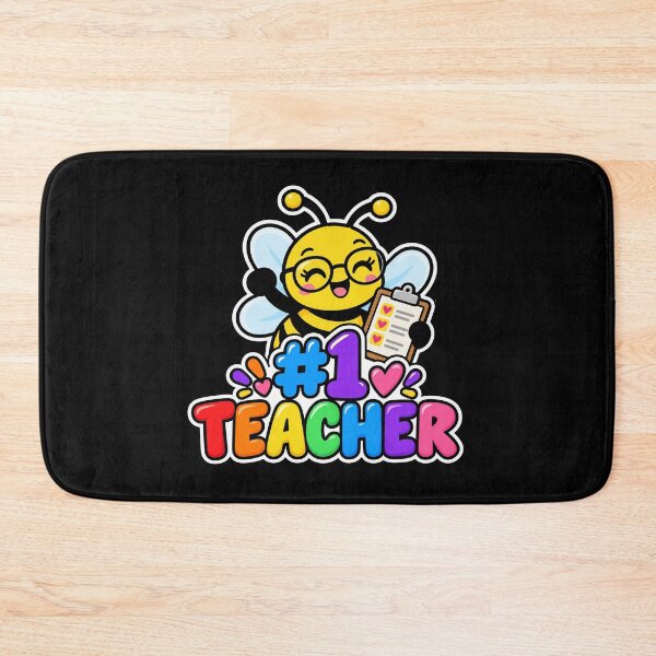 Item preview, #1 teacher bumble bee rainbow education learn designed and sold by OCD_JESSICA.