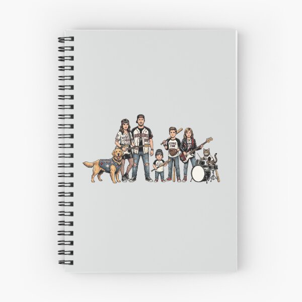 Item preview, Family Rock Band and Retro Baseball – Illustrated Design designed and sold by FootprintofLove.