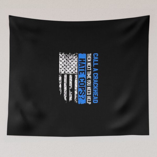 Item preview, Support Police American Flag Distressed Thin Blue Line designed and sold by paulisihbogut.