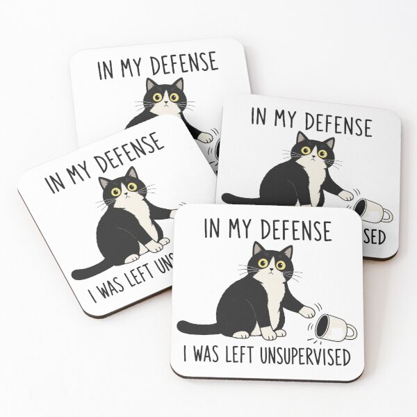 Item preview, In My Defense I Was Left Unsupervised Funny Cat designed and sold by bobcatmarty.