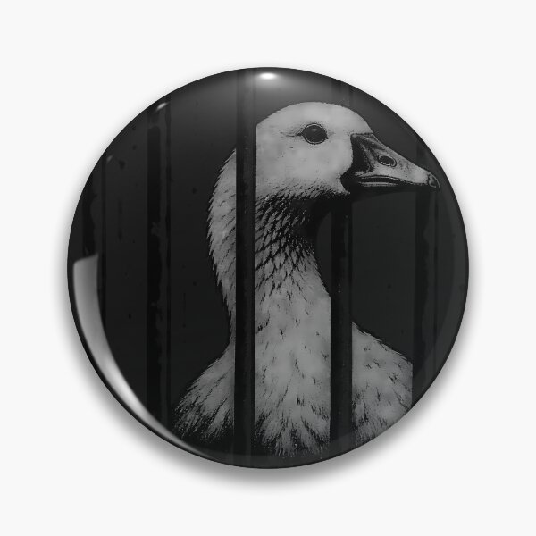 Item preview, Got Too Silly Goose Behind Bars Funny Meme  designed and sold by Lozarux.