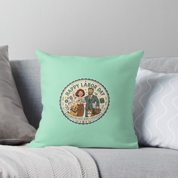 Item preview, Vintage office and technology emblem for Labor Day: celebrating hard work designed and sold by FootprintofLove.
