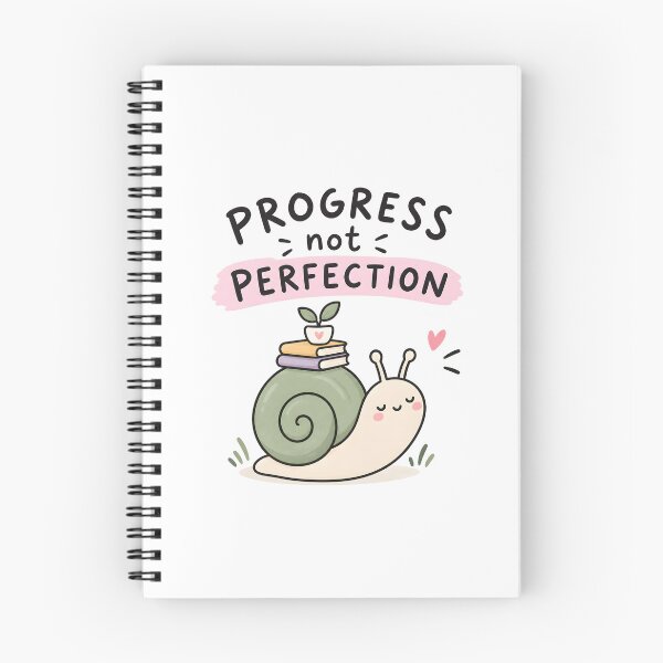 Item preview, ADHD Progress Not Perfection Kawaii Snail Motivation Quote designed and sold by Marti’s Shop Corner.