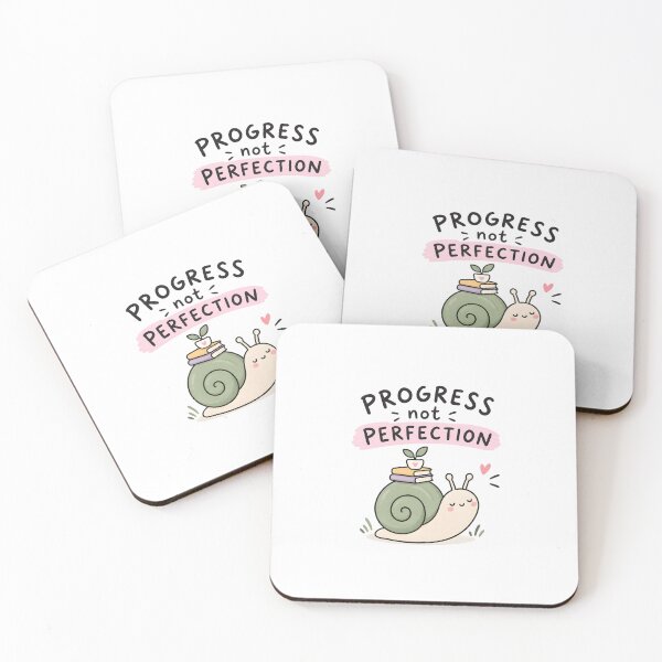 Item preview, ADHD Progress Not Perfection Kawaii Snail Motivation Quote designed and sold by Marti’s Shop Corner.