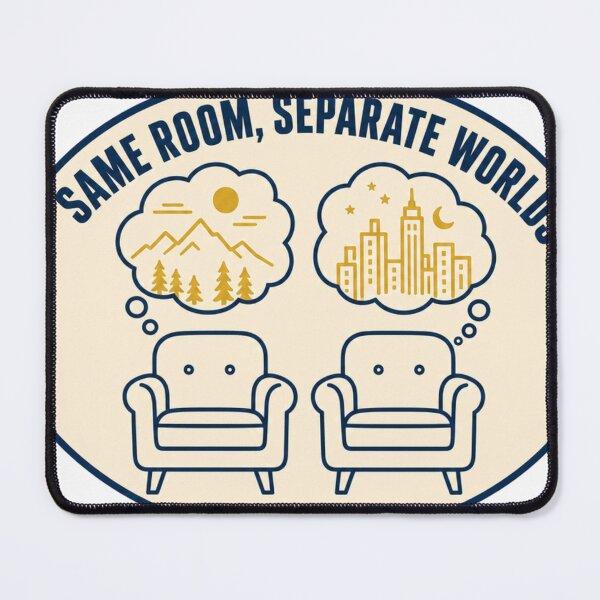 Item preview, Same space, separate worlds; neurodivergent oval designed and sold by BoosterShop.