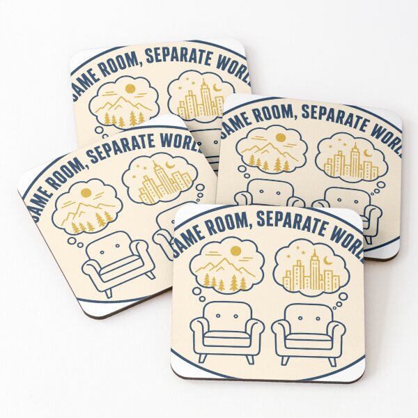 Item preview, Same space, separate worlds; neurodivergent oval designed and sold by BoosterShop.