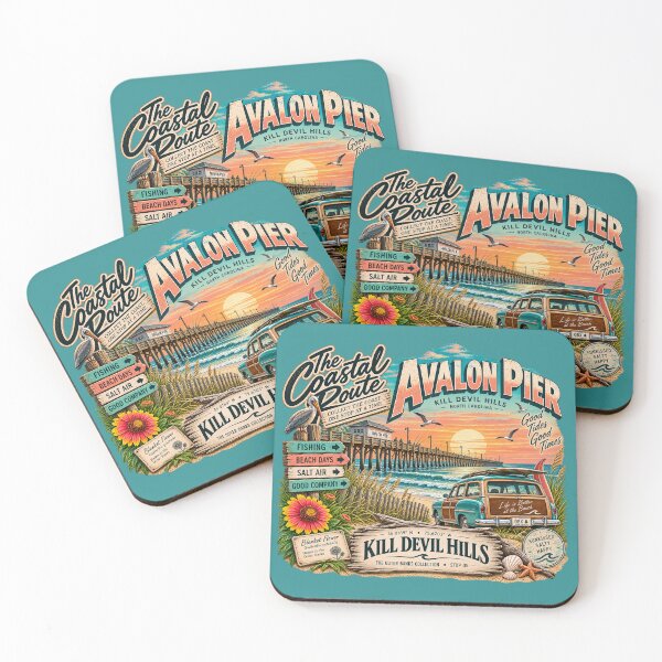 Item preview, Avalon Pier Kill Devil Hills Retro designed and sold by The Coastal Route.