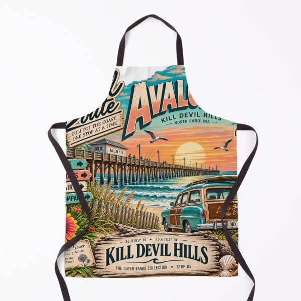 Item preview, Avalon Pier Kill Devil Hills Retro designed and sold by The Coastal Route.