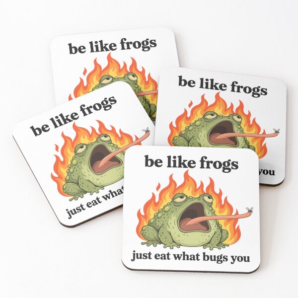 Item preview, Be Like Frogs Just Eat What Bugs You Funny Frog designed and sold by bobcatmarty.