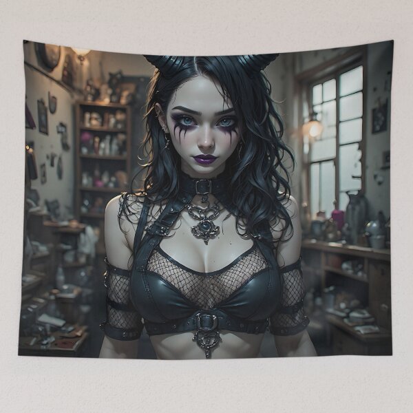 Item preview, Hot Goth Monster Girl Anime Woman Succubus Demon designed and sold by Your New Fixation.