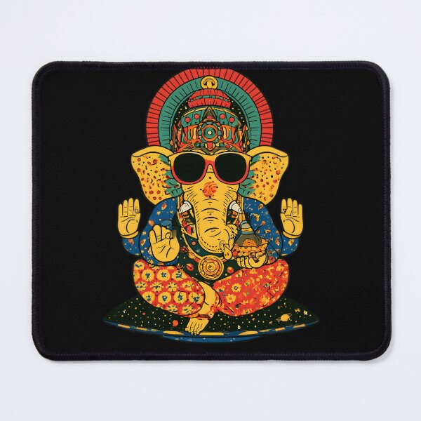 Item preview, Cool Elephant Blessing Pose Black UFO Red Sunglasses Pop Art designed and sold by PANNARUK THAILAND.