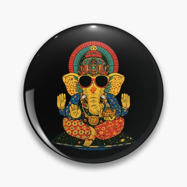 Item preview, Cool Elephant Blessing Pose Black UFO Red Sunglasses Pop Art designed and sold by PANNARUK THAILAND.