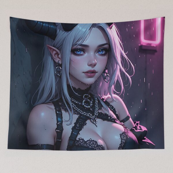 Item preview, Hot Goth Monster Girl Anime Woman Succubus Demon designed and sold by Your New Fixation.