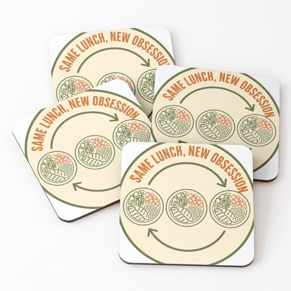Item preview, Same lunch, new obsession, AuDHD badge designed and sold by BoosterShop.