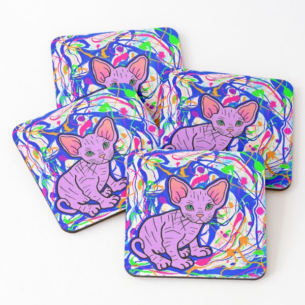 Item preview, Catnip Haze - Psychedelic Sphynx Cat designed and sold by artbycassia.
