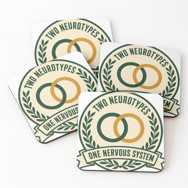 Item preview, Two neurotypes, one nervous system, AuDHD crest, designed and sold by BoosterShop.