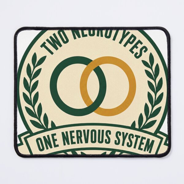 Item preview, Two neurotypes, one nervous system, AuDHD crest, designed and sold by BoosterShop.