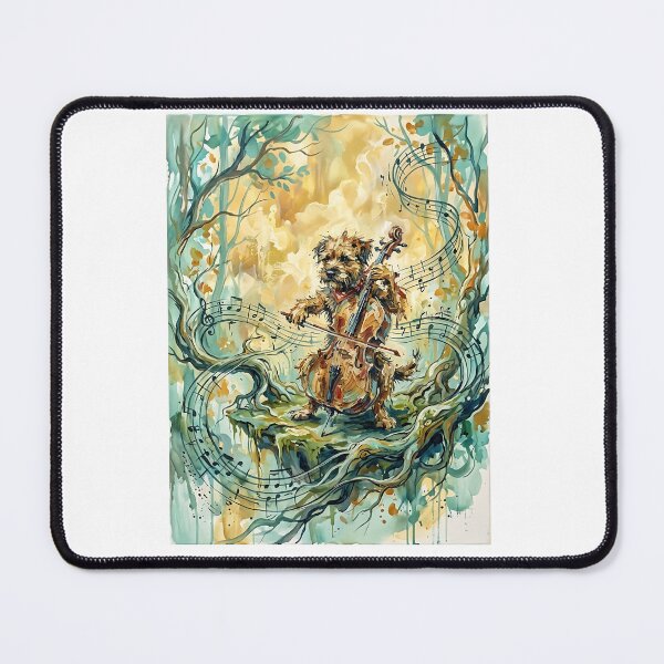 Item preview, Border Terrier Cellist designed and sold by PictoVibe.