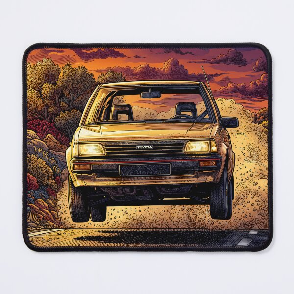 Item preview, Toyota Starlet EP70 EP71 Retro Jump Art designed and sold by Racing Art Store.