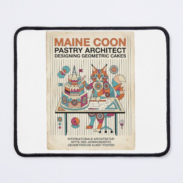 Item preview, Maine Coon Pastry Architect designed and sold by PictoVibe.
