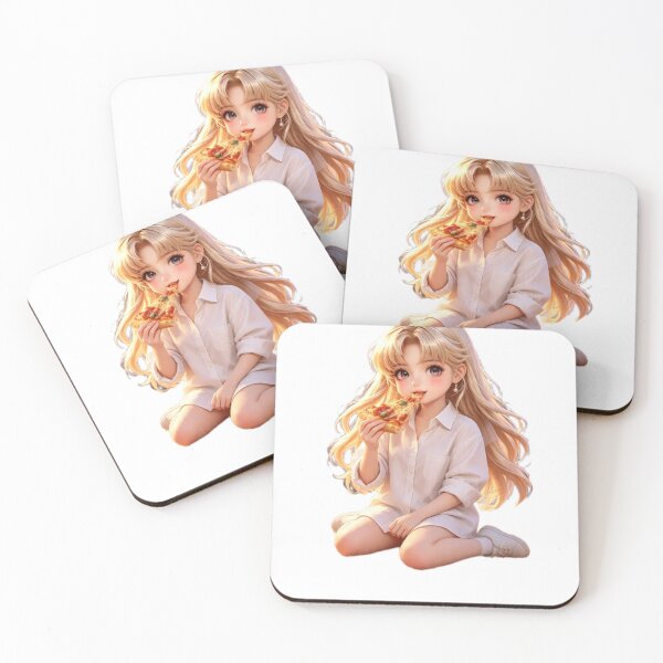 Item preview, zera dolls pizza girl stickers designed and sold by raineestuff.