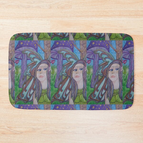 Item preview, Enchanted Forest Fairy & Giant Mushroom Painting designed and sold by PEACELOVERSART.