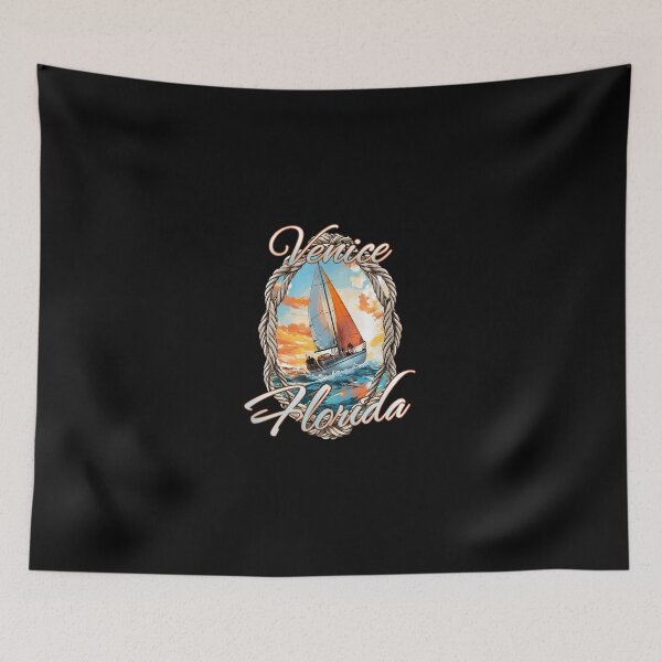 Item preview, Venice Florida Sailboat Sunset Rope Art designed and sold by desortxtorf.