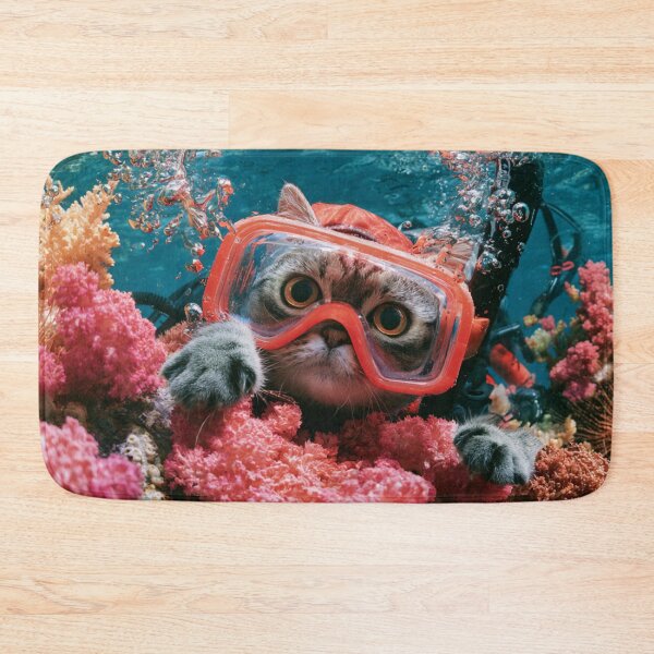 Item preview, Scuba Cat designed and sold by bubblyrainbow.