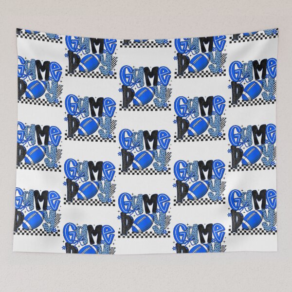 Item preview, Game Day Football Blue Leopard Touchdown Team Spirit Blue designed and sold by RealestInternet.