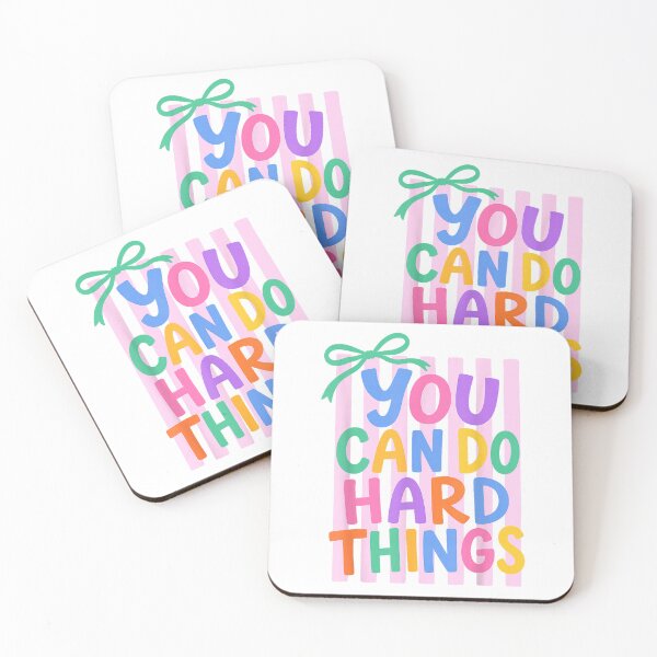 Item preview, Striped You Can Do Hard Things Motivational Teacher T-Shirt designed and sold by FandMdesign.