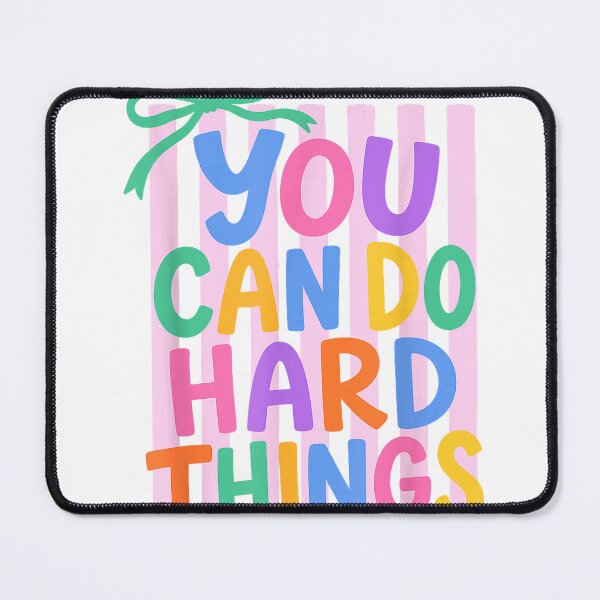 Item preview, Striped You Can Do Hard Things Motivational Teacher T-Shirt designed and sold by FandMdesign.