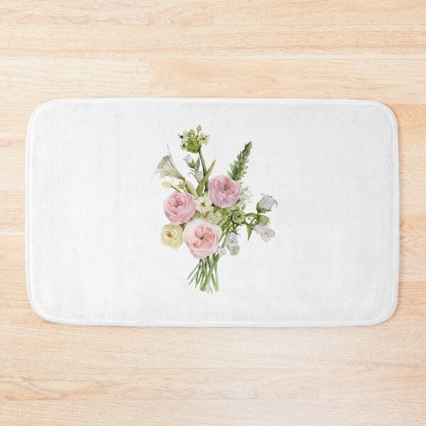 Item preview, Pink Watercolor Flower Bouquet – Pastel Botanical Floral Art designed and sold by Anyahei.