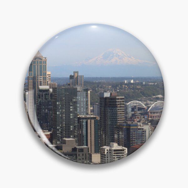 Item preview, Seattle city and Mount Rainier  designed and sold by neta98.