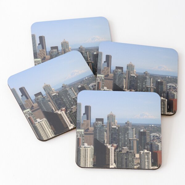 Item preview, Seattle city and Mount Rainier  designed and sold by neta98.