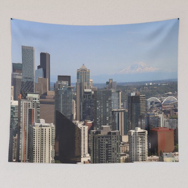 Item preview, Seattle city and Mount Rainier  designed and sold by neta98.