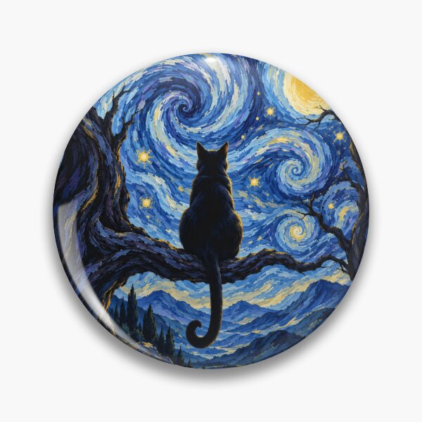 Item preview, Cat Starry Night designed and sold by bobcatmarty.