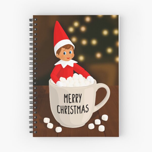 Item preview, Merry Christmas Cute Elf in Hot Chocolate Design designed and sold by The Home Of Pink Peach.