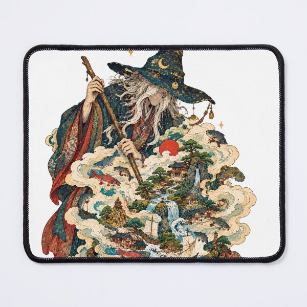 Item preview, The Cauldron of Dreams – Mystical Wizard Japanese Fantasy Art designed and sold by Substance_life.