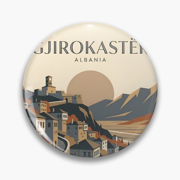 Item preview, Gjirokaster Albania Vintage Travel Poster - Stone City Art Print designed and sold by DuckOddity.