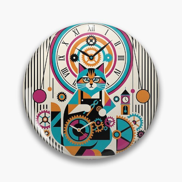Item preview, Siberian Cat Clockmaker designed and sold by PictoVibe.