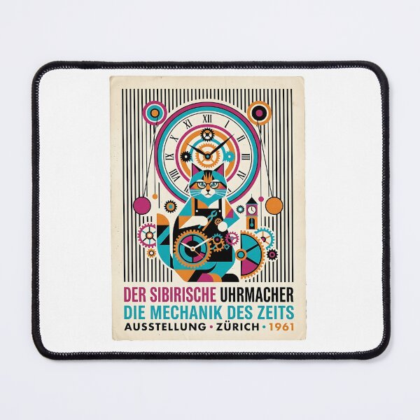 Item preview, Siberian Cat Clockmaker designed and sold by PictoVibe.