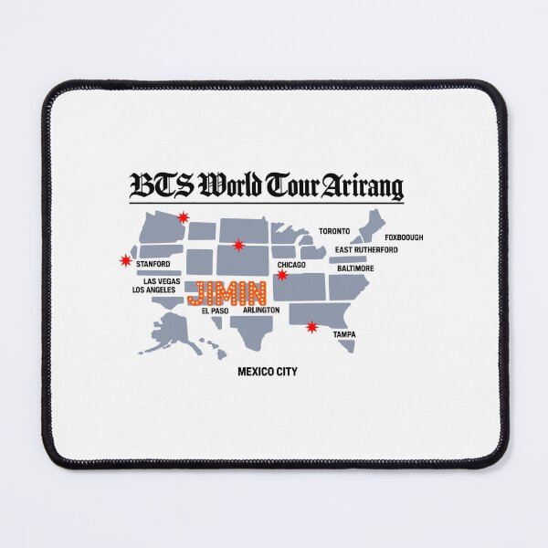 Item preview, BTS World Tour Map Jimin Graphic designed and sold by dexlawpie.